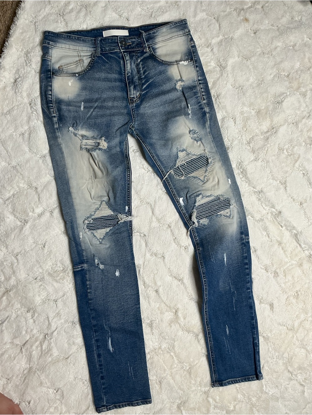 KDNK Distressed Blue Skinny Men’s Jeans